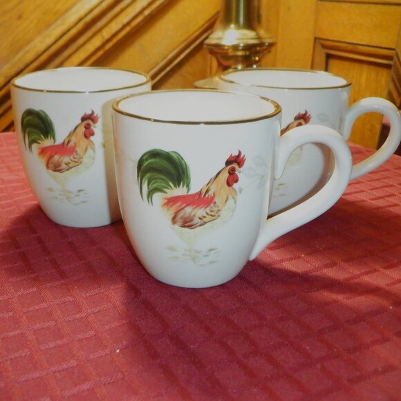 Set of (3) MUGS ROOSTER Design for ONE Price! - Picture 1 of 2